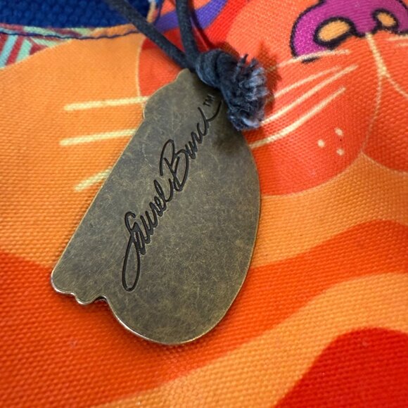 Laurel Burch Colorful Cat Tote Quirky Bag Rainbow Felines Dual Handles Zipper - Picture 11 of 16